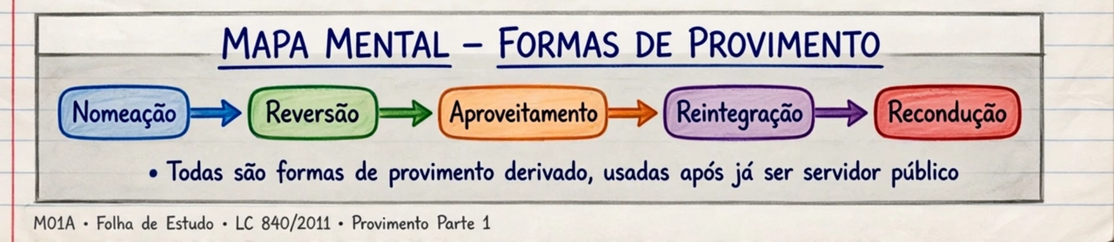 Ramo 5 — As cinco formas de provimento (art. 8º)