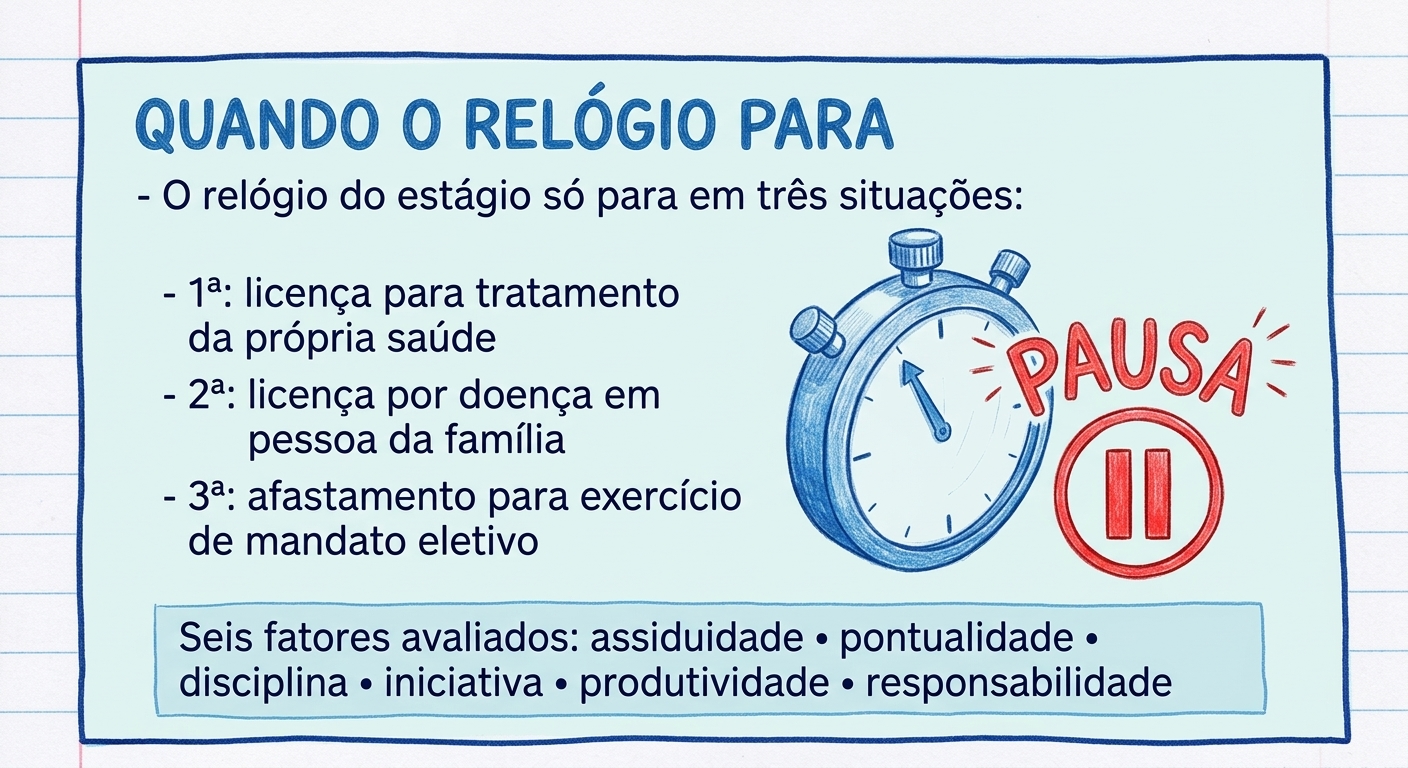 Ramo 3 — Quando o relógio do estágio para