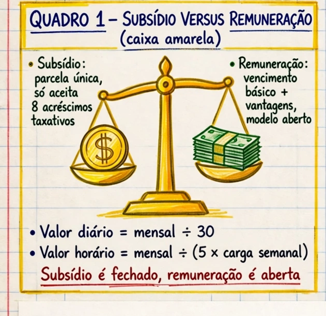 Ramo 1 - Subsídio versus remuneração