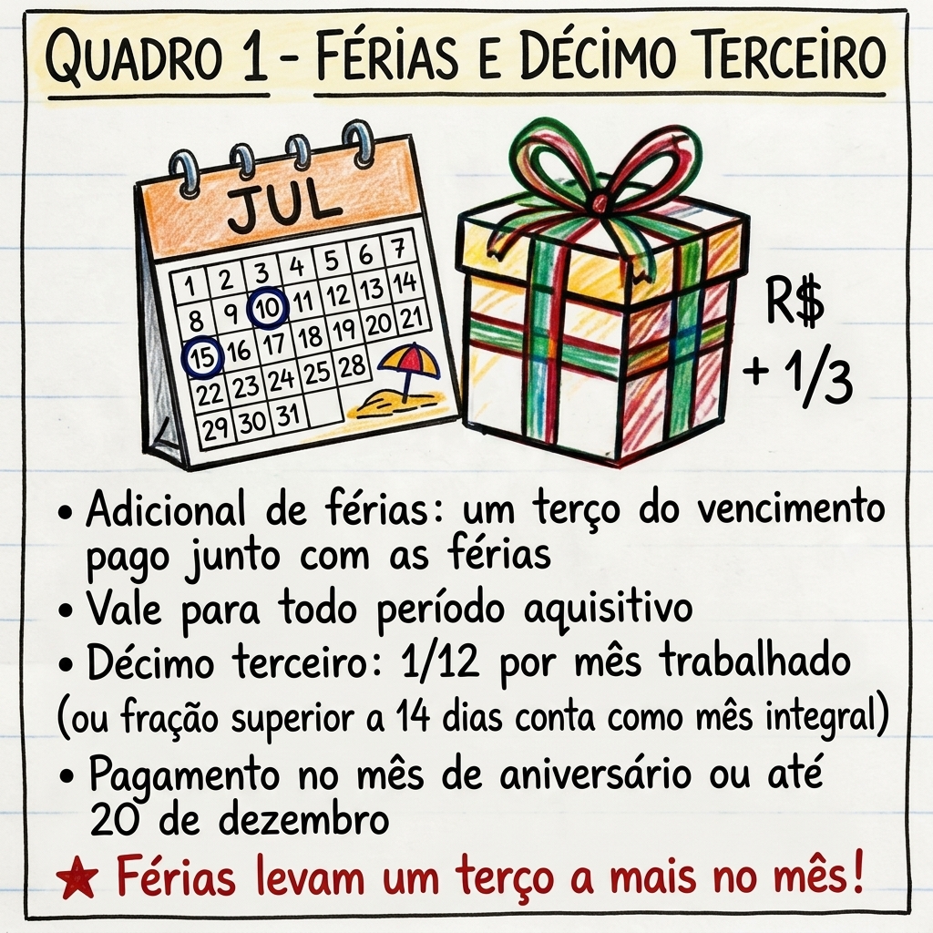Ramo 1 - Adicional de férias e décimo terceiro: as duas frações do calendário