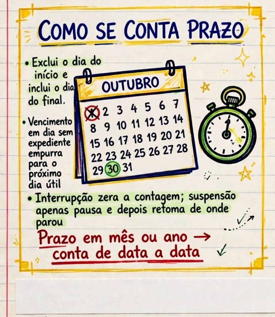 Ramo 1 - Como se conta prazo