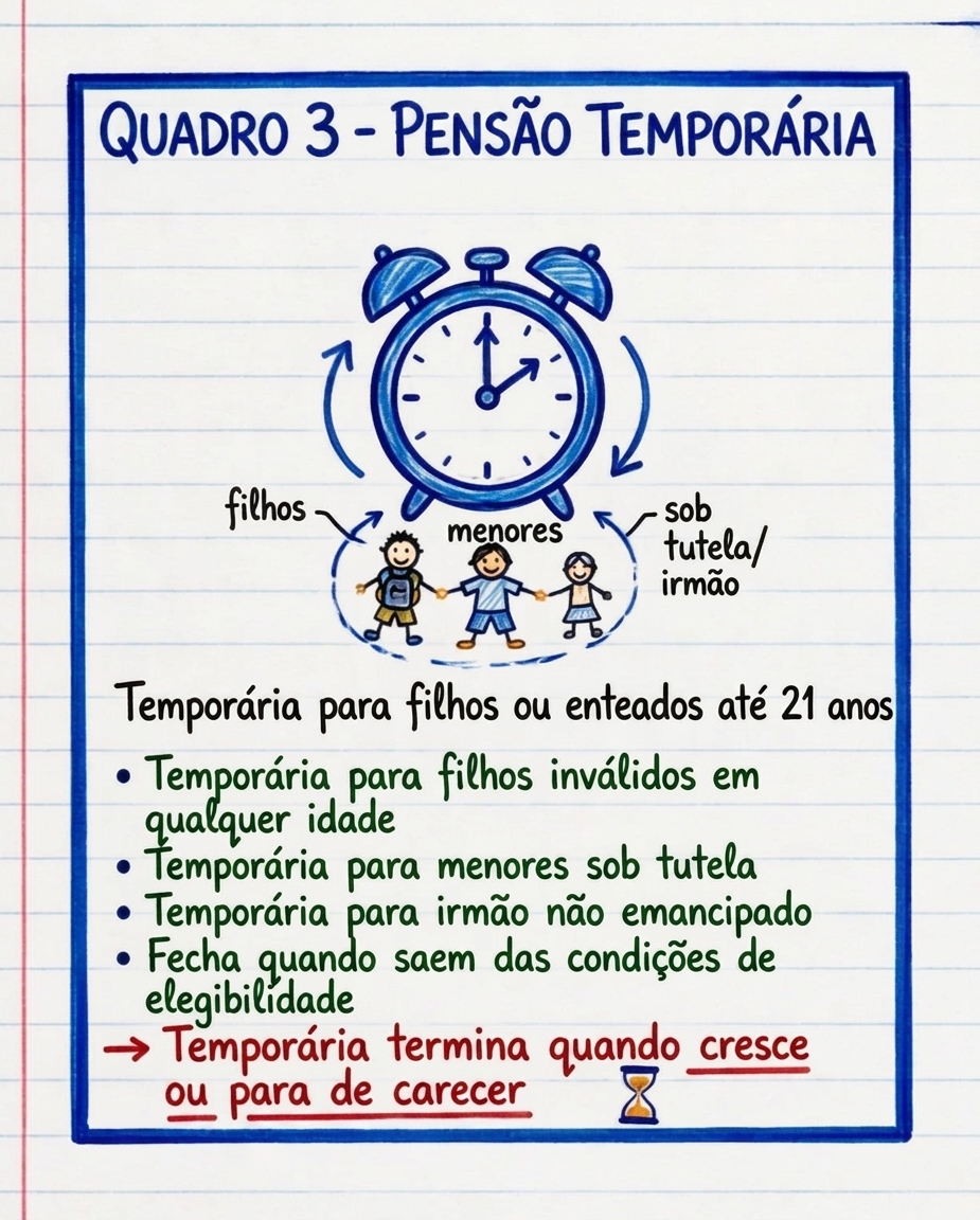 Ramo 3 - Pensão temporária: dura a condição